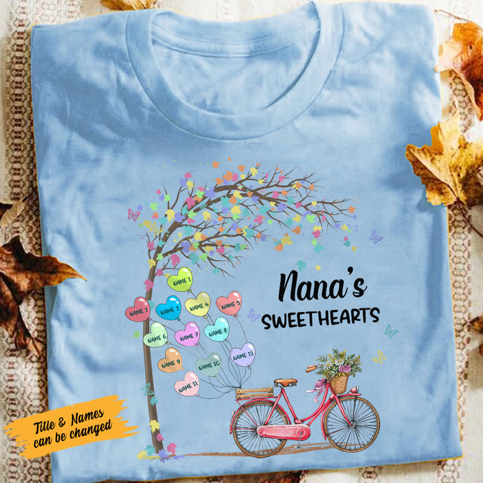 Personalized Mom Grandma Sweetheart Bike T Shirt AP72 30O58 1