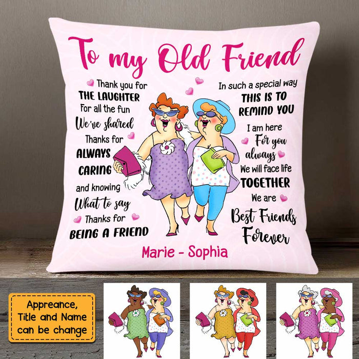 Personalized Old Friends Pillow OB241 85O47 1