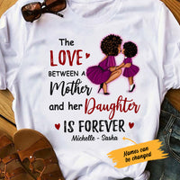 Personalized BWA Mom Daughter Love White T Shirt AG84 81O47 thumb 1