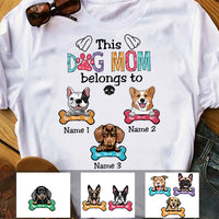 Personalized This Dog Mom Flower Pattern T Shirt MR111 30O34 thumb 1
