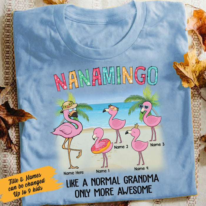 Personalized Grammingo Flamingo Grandma T Shirt JN121 25O58 1