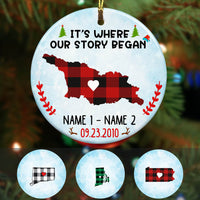 Personalized Where Our Story Begins  Ornament OB121 30O60 thumb 1