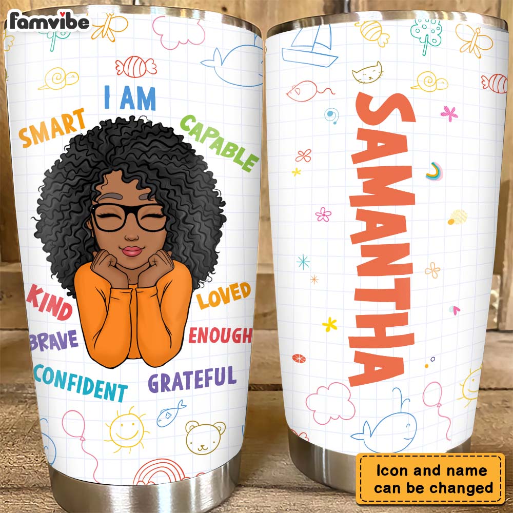 Personalized Affirmation Gift For Granddaughter Steel Tumbler 25102 Primary Mockup