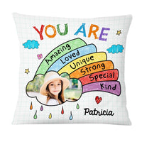 Personalized Affirmation Gift For Kids You Are Amazing Upload Photo Pillow 26483 thumb 1