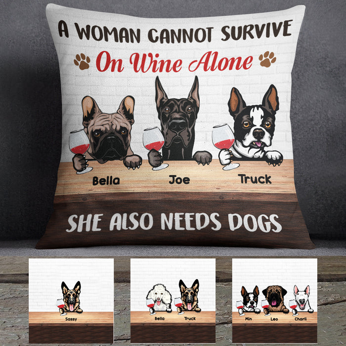 Personalized Cannot Survive Without Dog  Pillow SB281 73O57 (Insert Included) 1