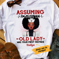 Personalized BWA Nurse Lady White T Shirt AG273 28O53 thumb 1