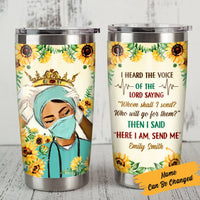 Personalized Nurse Sunflower Steel Tumbler JN231 65O47 thumb 1