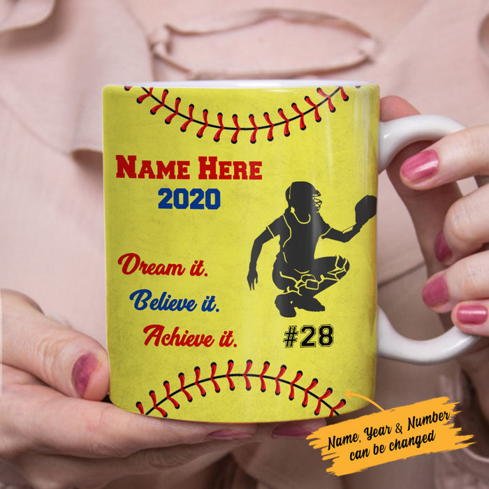 Personalized Baseball Softball Mug NB141 95O53 1
