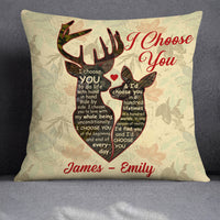 Personalized Deer Hunting Couple Valentine Pillow  JR41 81O34 (Insert Included) thumb 1