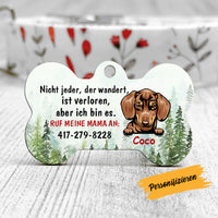 Personalized Dog Lost Hund German Bone Pet Tag AP93 81O58 thumb 1