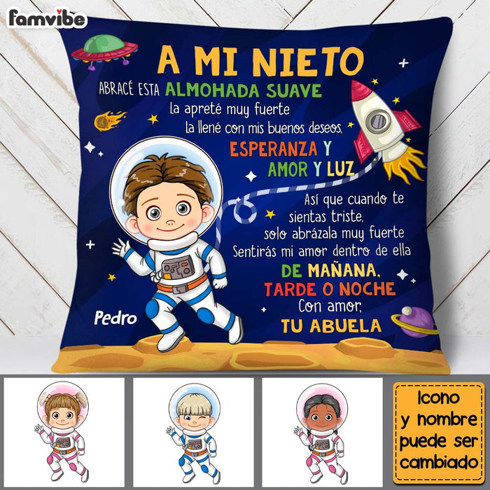 Personalized Gift For Grandson Astronaut Space Spanish Pillow 30703 1