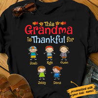 Personalized Grandma Thankful Fall Halloween T Shirt AG202 81O34 thumb 1