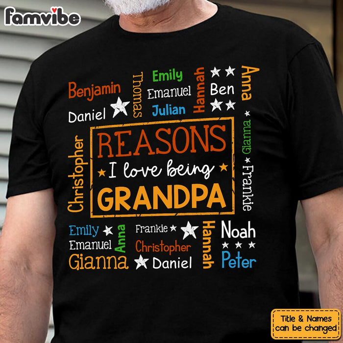 Personalized Gift For Grandpa Reasons I Love Being Word Art Shirt - Hoodie - Sweatshirt 32040 1