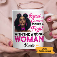 Personalized BWA Breast Cancer Picked A Fight Mug AG101 26O57 thumb 1