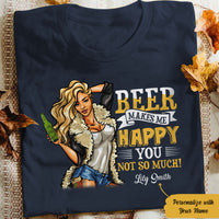 Personalized Beer Makes Me Happy T Shirt JL281 65O58 thumb 1