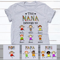 Personalized Grandma Belongs To T Shirt FB224 81O53 thumb 1