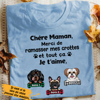 Personalized Dog Mom French Maman De Chien T Shirt AP134 26O36 thumb 1