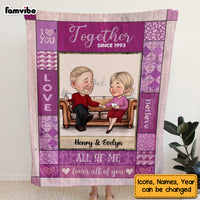 Personalized Together Since Couple Love Blanket 30698 thumb 1