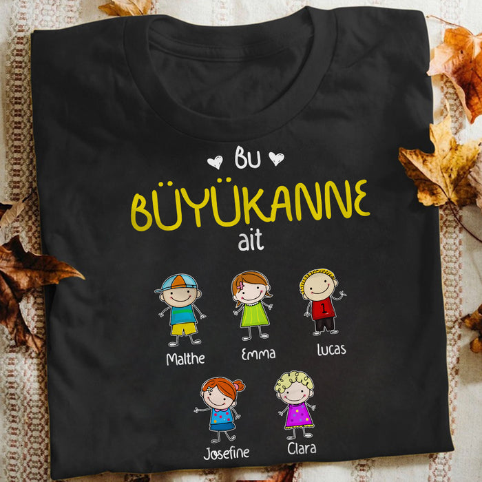 Personalized Grandma Grandpa Belongs Turkish Büyük anne büyükbaba T Shirt AP87 81O34 1