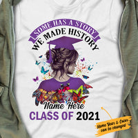 Personalized Graduation Girl Make History T Shirt MR21 95O34 thumb 1