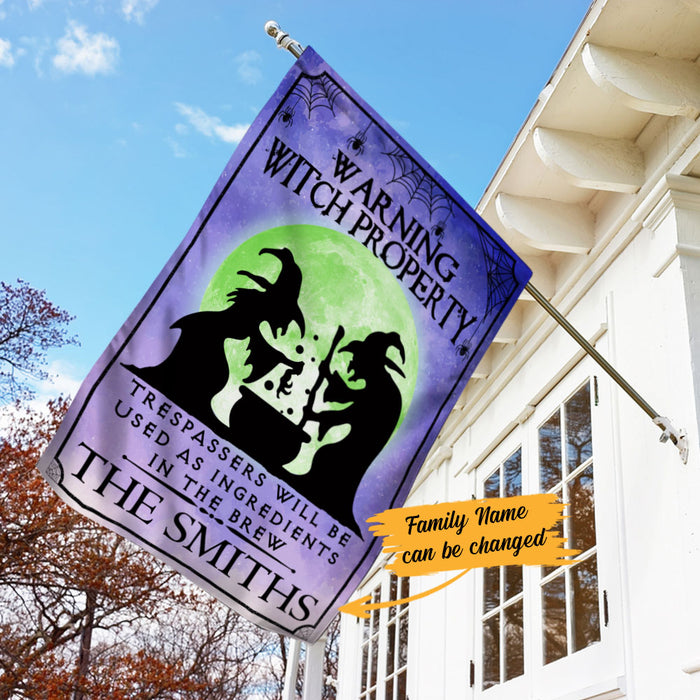 Personalized Witch Halloween Flag JL221 85O58 1