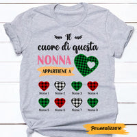 Personalized Mom Grandma Heart Italian Mamma Nonna Cuore T Shirt AP1311 95O47 thumb 1