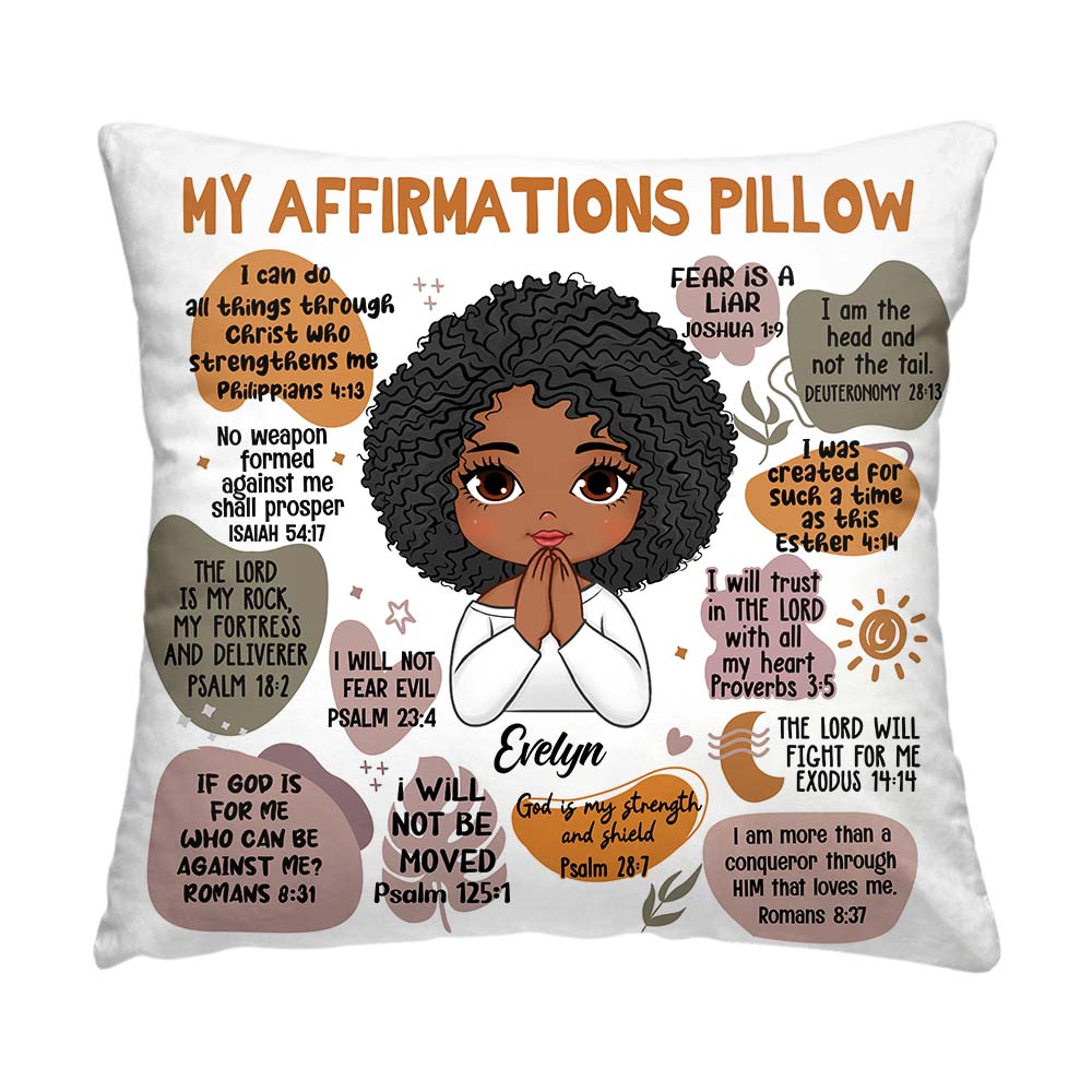 Personalized Christian Affirmation For Daughter Pillow 31577 Primary Mockup