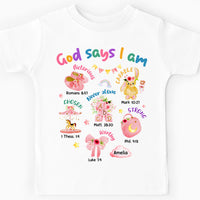 Personalized Gift For Granddaughter Gods Says I Am Kid T Shirt - Kid Hoodie - Kid Sweatshirt 31063 thumb 1