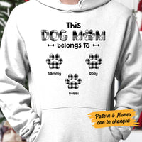 Personalized This Dog Mom Belongs To Buffalo Plaid Hoodie OB131 30O58 thumb 1