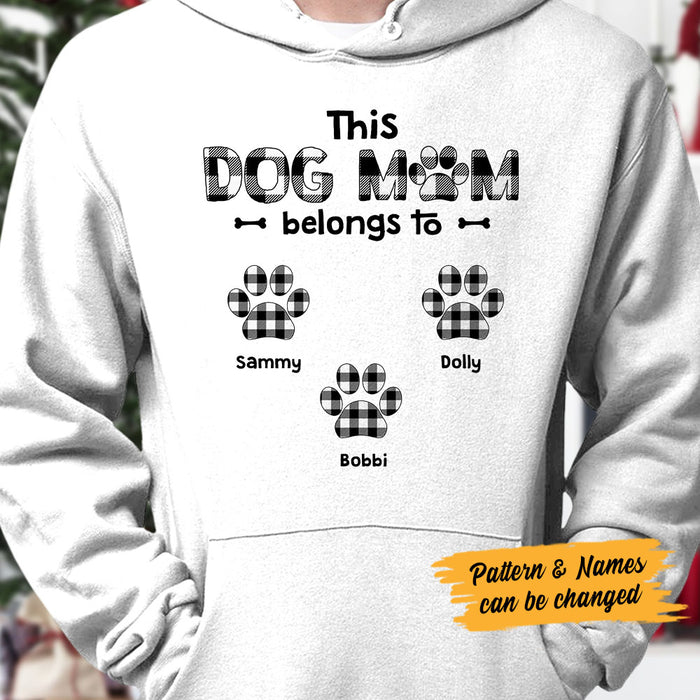 Personalized This Dog Mom Belongs To Buffalo Plaid Hoodie OB131 30O58 1