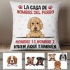 Personalized Dog House Spanish Perro Perra Pillow AP152 95O60 (Insert Included) 1