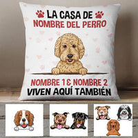 Personalized Dog House Spanish Perro Perra Pillow AP152 95O60 (Insert Included) thumb 1
