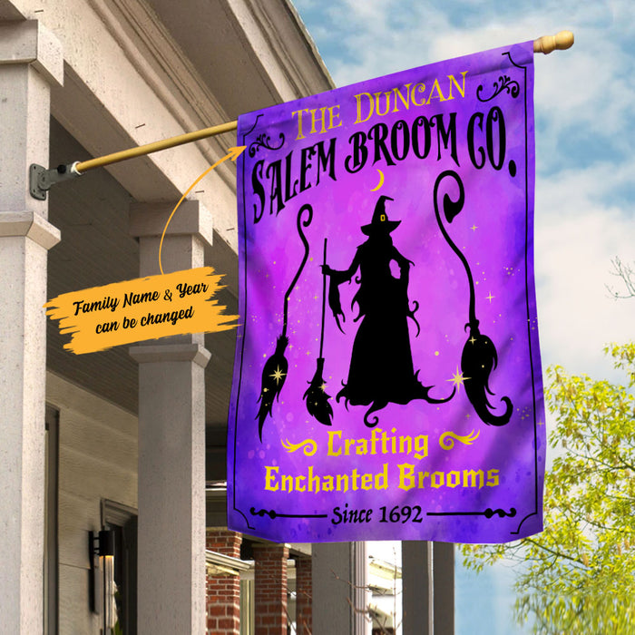 Personalized Halloween Broom Company Flag JL222 95O53 1