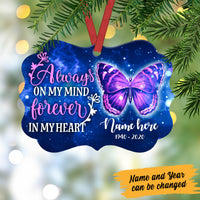 Personalized Purple Butterfly Memorial MDF Benelux Ornament NB91 81O60 thumb 1