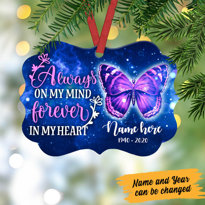 Personalized Purple Butterfly Memorial MDF Benelux Ornament NB91 81O60 1