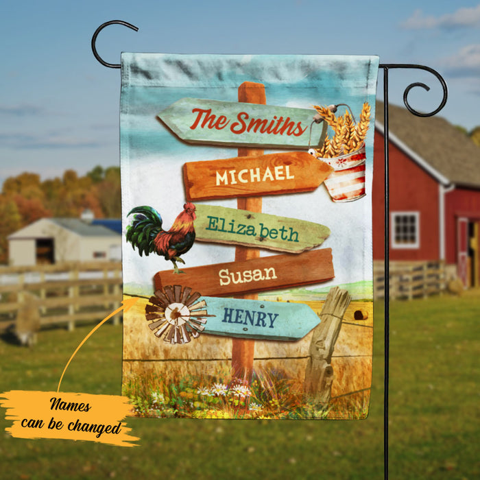 Personalized Family Farm Street Sign Garden Flag JL286 85O58 1