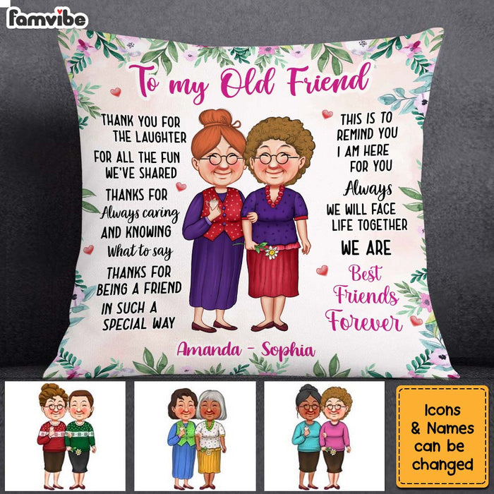 Personalized Gift To My Old Friends Pillow 30492 1