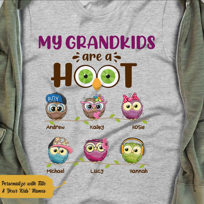 Personalized Grandma Owl White T Shirt JN174 85O58 1