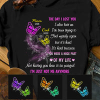 Personalized Butterflies Memorial Mom Dad T Shirt MR312 67O36 thumb 1