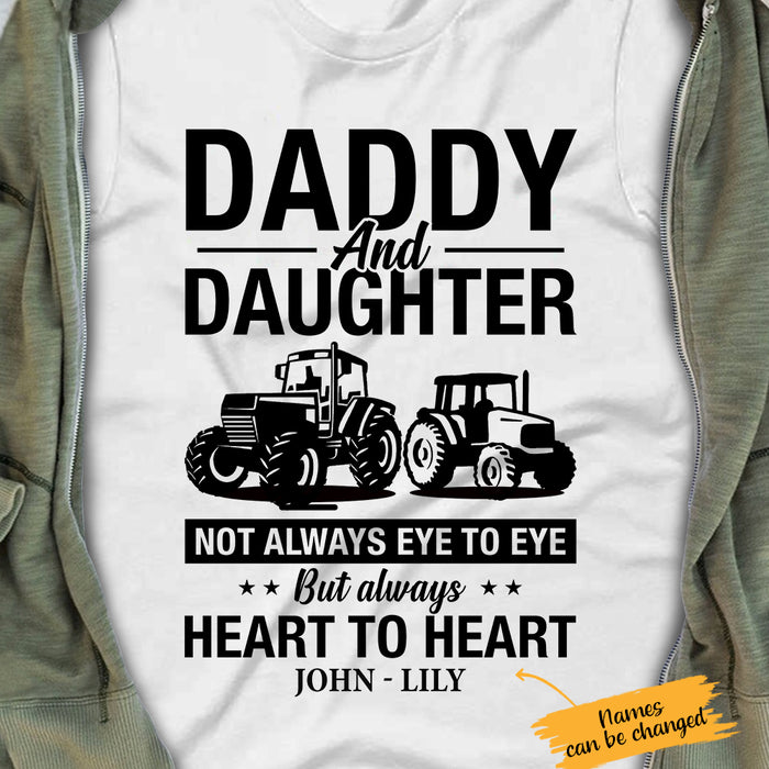Personalized Tractor Farmer Daddy and Daughter T Shirt JL283 27O65 1