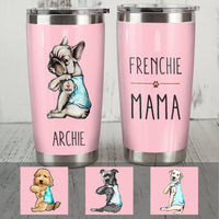 Personalized Dog I Love Mom Steel Tumbler  DB161 81O36 thumb 1