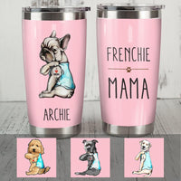 Personalized French Bulldog Mama Dog Mom Steel Tumbler NB276 81O36 thumb 1