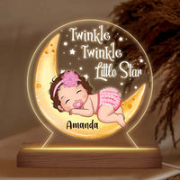 Personalized Gift For Newborn Baby Twinkle Twinkle Little Star Plaque LED Lamp Night Light 27549 thumb 1