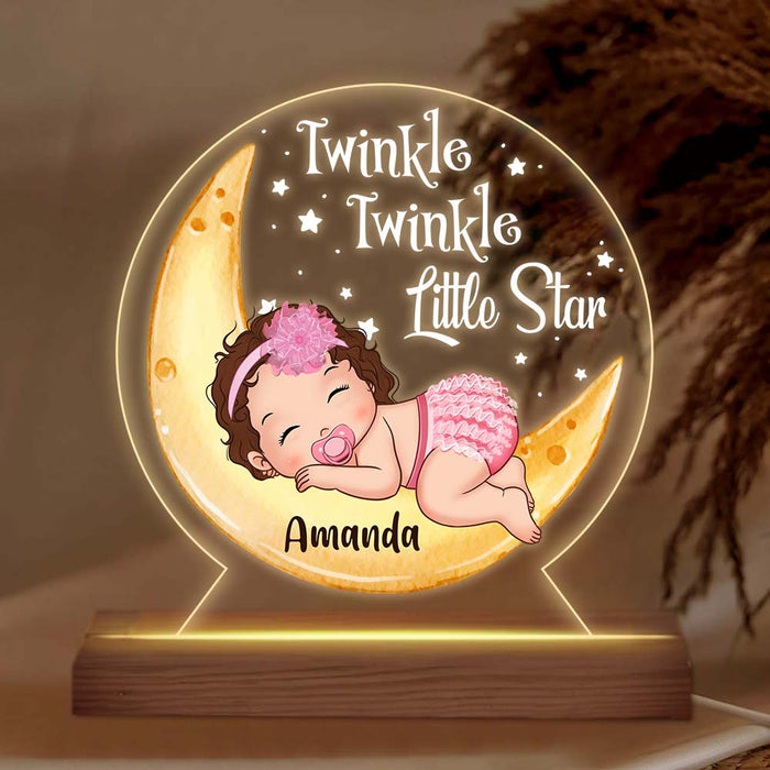 Personalized Gift For Newborn Baby Twinkle Twinkle Little Star Plaque LED Lamp Night Light 27549 1