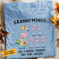 Personalized Mom Grandma Flamingo T Shirt JN114 26O58 thumb 1