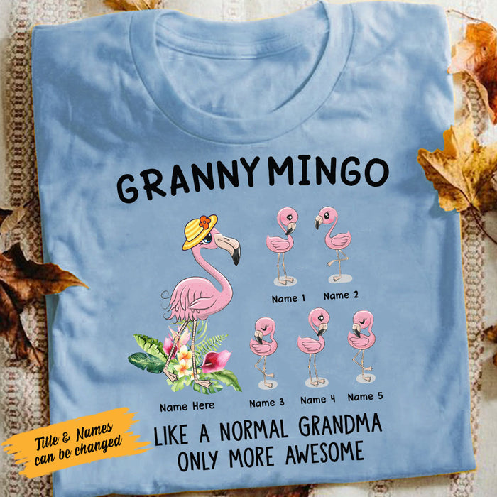 Personalized Mom Grandma Flamingo T Shirt JN114 26O58 1