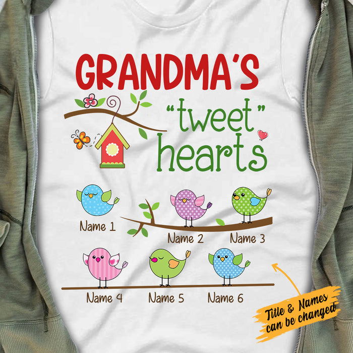 Personalized Mom Grandma Tweet Hearts T Shirt MY71 67O34 1