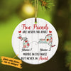 Personalized Besties Mean Long Distance  Ornament SB249 30O34 1