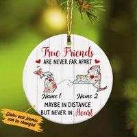 Personalized Besties Mean Long Distance  Ornament SB249 30O34 thumb 1