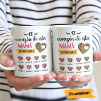 Personalized Mom Grandma Heart Spanish Mamá Abuela Corazón Mug AP1312 95O47 thumb 1
